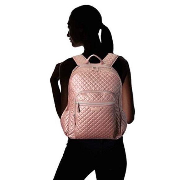 Vera Bradley Iconic Campus Backpack, Rose Quartz - Picture 8 of 10